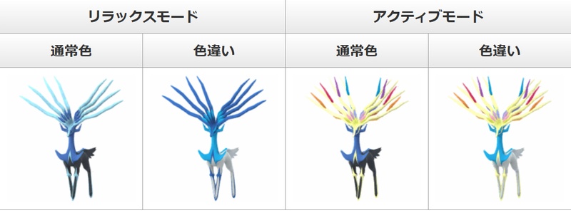 ポケモンGO ゼルネアス 色違い