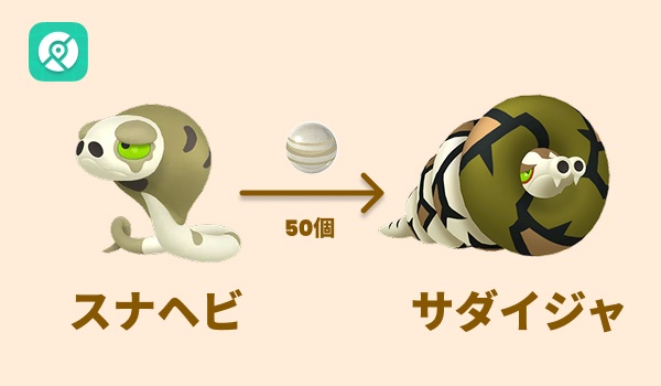 スナヘビ サダイジャ 進化方法 条件