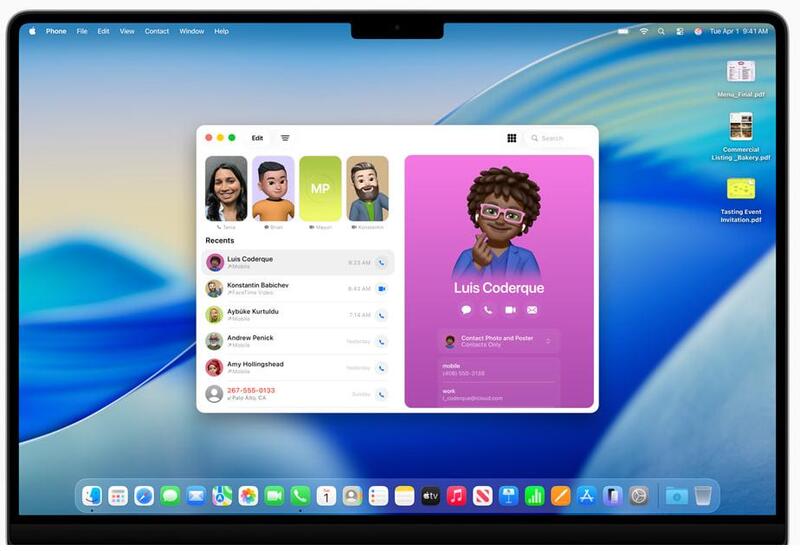 macosiPhoneの電話機能
